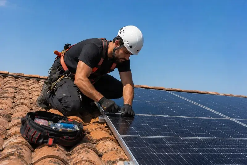 Maintenance et monitoring de panneaux solaires à Sahorre